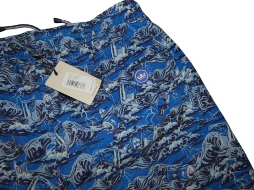 Peter Millar Mens Swim Trunks Shorts Stretch Blue Mesh Lined Medium NWT - 第 4/5 張圖片