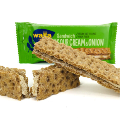 (30,30 /1kg) Wasa Sandwich Sour Cream & Onion, Knäckebrot 33g