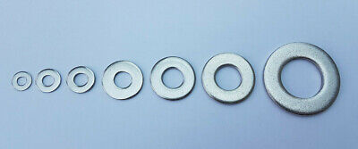 A2 Zinc Plated Steel Form C Flat Washers M5 to M20-5mm to 20mm