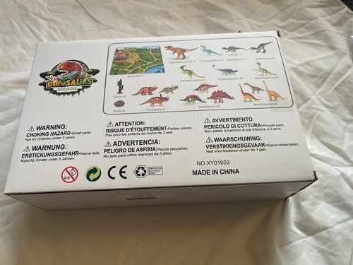 BeeBee Dino Toy Set w/ Play Mat. Realistic Figures for 3-6yr Kids. Perfect Party - Picture 2 of 5