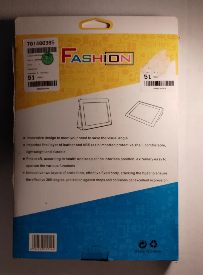 Funda abatible para tablet Exian Universal de 7" con ranuras para tarjetas y azul de pie Foto 2 de 4