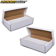 2pcs 3000 Count Super Shoe Cardboard Standard Trading/Gaming Card Storage Boxes