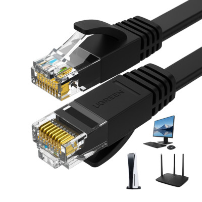Patchkabel Flachkabel CAT 6 Netzwerkkabel RJ45 Ethernet LAN Kabel 1 - 20 Meter
