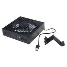 Coolin System Speed Adjustable Cooling Fan with RGB Headphone Holder USB Port