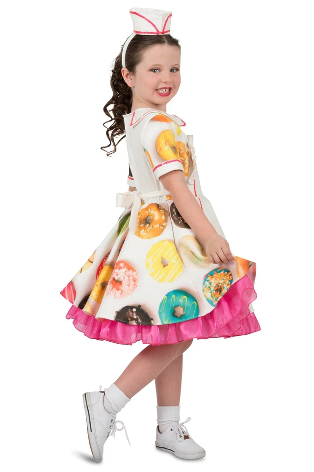 Disfraz Donut Camarera NIÑO Niñas Premium Años 50 NUEVO Donut Talla 18 Meses - 2T Foto 4 de 4