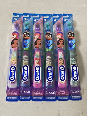 Oral-B Toothbrush Disney Princess + Finding Dory Blue / Purple Pack of 6