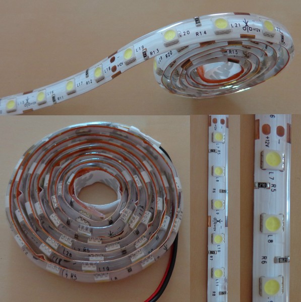 2M Tira LED 5050 Blanco frío (60 Led x tira) 12V IP65 o IP60