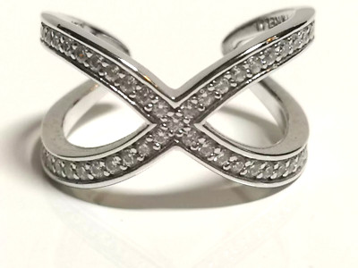 Fiorelli STERLING SILVER Cubic Zirconia infinity ring rrp £89