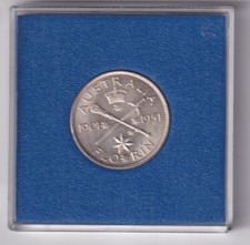 AUSTRALIA: 1951 KING GEORGE VI  SILVER FLORIN COIN #PL839