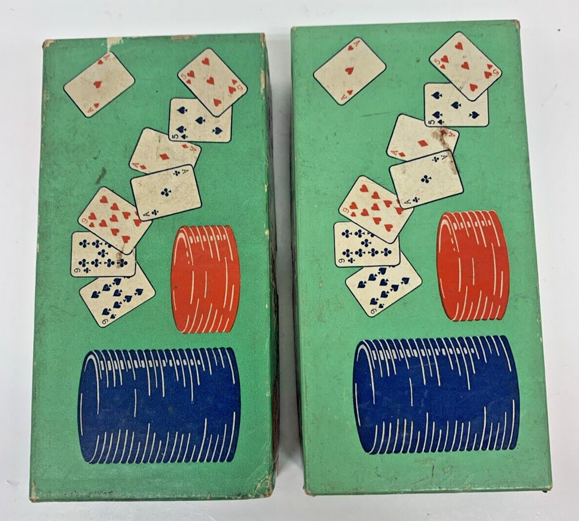 VTG Two Boxes Anchor Poker Chips Assorted The US Playing Card Co
