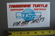 Tangerine Turtle Surf Wear Australia Red Blue 80's V58B Vintage Surfing STICKER