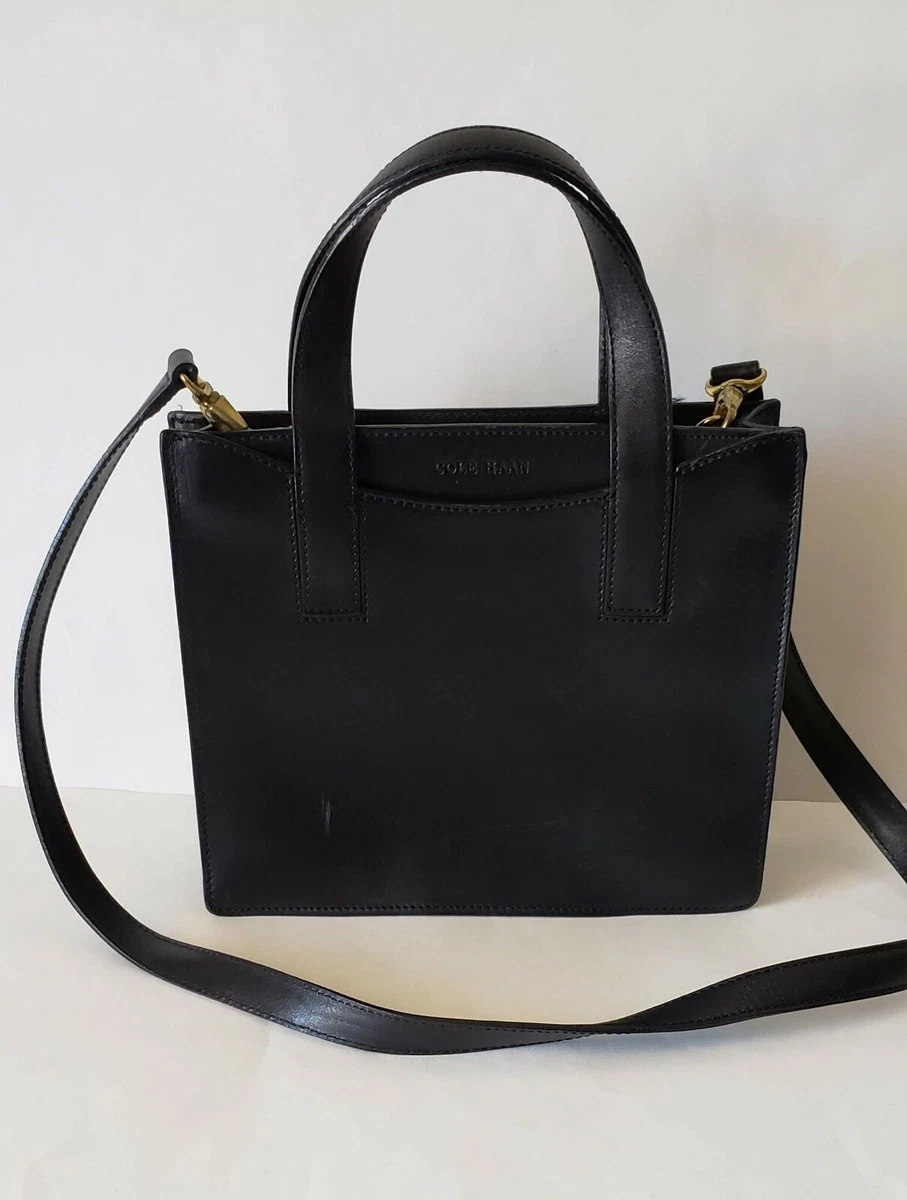Cole Haan Black Leather Small Tote eBay