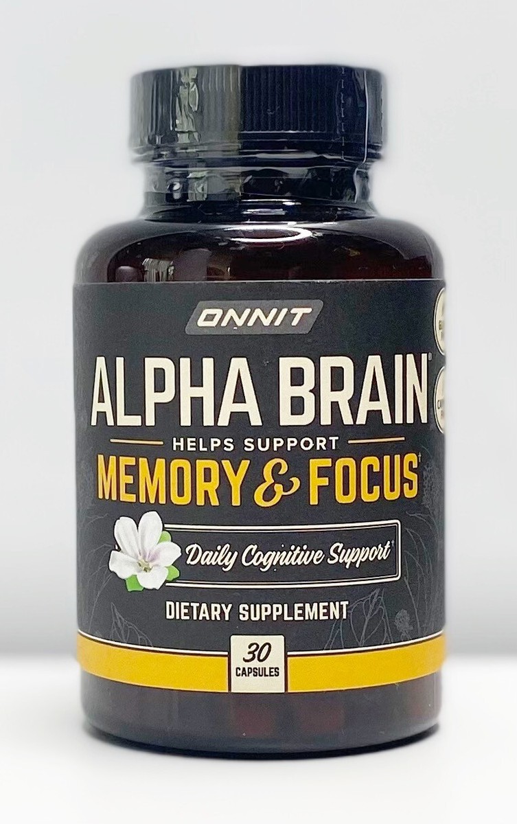 Onnit Labs Alpha Brain Memory &amp; Focus Bottle 30 Capsules Caps 