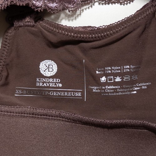 Sujetador de enfermería Kindred Bravely XS tetona malva encaje floral con extensor acolchado - Imagen 7 de 8
