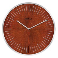 Atlanta Wanduhr Quarz 30 Cm MetallgehäUse Index Ziffernblatt Kupfer - 4530/18