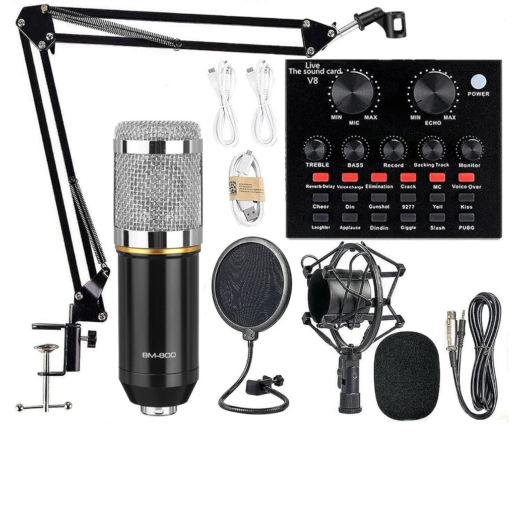 Podcast Equipment Bundle BM-800 Condenser with Voice Changer