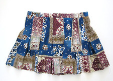 Vintage Lily's Of Beverly Hills Pink Blue Floral Short Mini Tennis Skirt Size 12