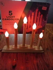 Vintage Candolier Electric Candles Window Decoration 5 Light Noma w original box
