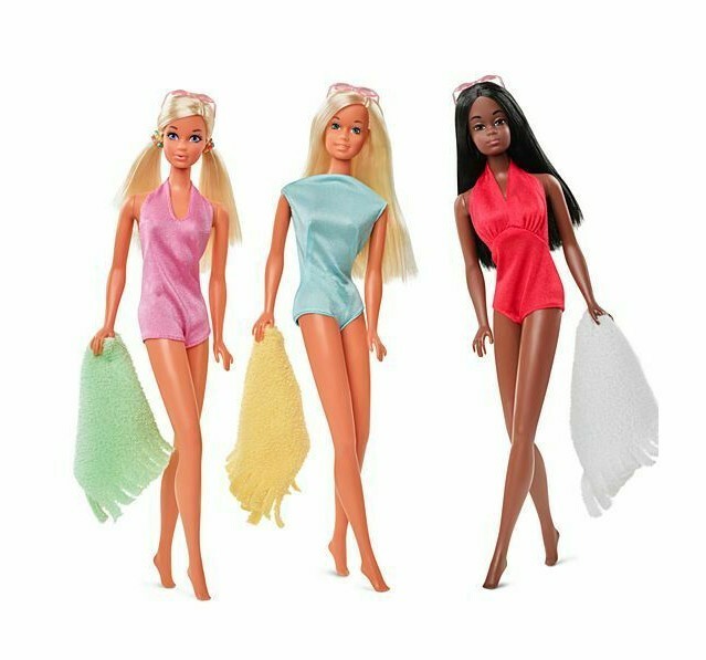 2021 Malibu Barbie Giftset 1961 Reproduction Barbie, PJ, And 2021 Malibu Barbie Giftset 1961 Reproduction Barbie, PJ, And