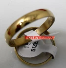 Wedding Union Jewelry Ring Women Man Teen Steel New Gold Plate 4mm