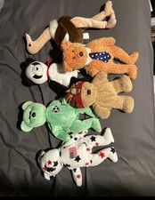 Ty Beanie Babies Lot Of 6 Fortune, Papa Bear, Little Bear, Kicks, Glory