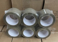  6 Rolls Heavy Duty Clear Packing Tape   72mm x 100M 3" x 110 Yards   Tan