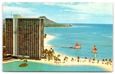 VINTAGE PHOTO PICTURE POSTCARD HILTON HAWAIIAN VILLAGE HOTEL HONOLULU HAWAII USA