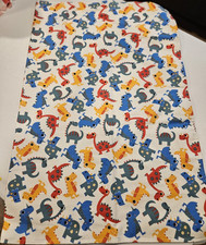Cotton Dinosaur Print Receiving Blanket Multicolor Crib Easy Care