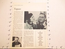 NTA TV show movie photo 1950s TOPAZE John Barrymore Myrna Loy Albert Conti