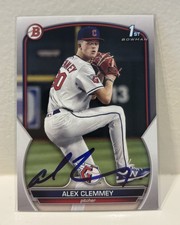 Alex Clemmey 2023 1st Bowman IP Auto RARE #BD-79 Nationals Guardians MINT RC