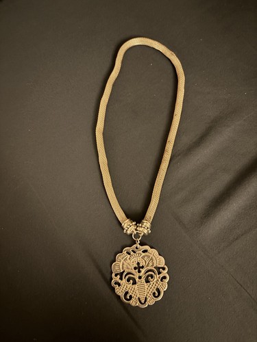 Vintage Mesh Choker With Pendant 925 Silver