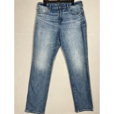 American Eagle Airflex Jeans Mens 33X32 Athletic Fit Tapered Distressed Stretch