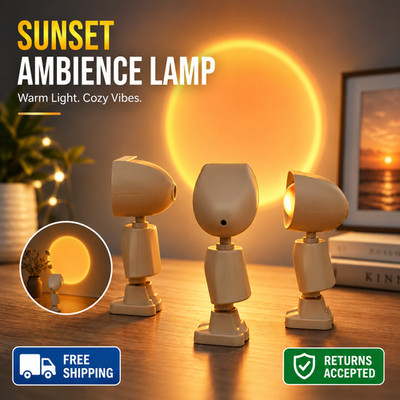 Rechargeable Astronaut Sunset Projection Lamp RGB Dimmable Night Light Decor