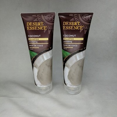 Desert Essence Coconut Shampoo Nourishing for Dry Hair 8 Fl Oz 2 Pack SEALED