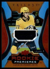 2023-24 Upper Deck Trilogy Rookie Premieres Jersey Luke Evangelista RC 084/499