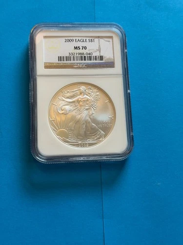 2009 AMERICAN SILVER EAGLE NGC MS70 US MINT