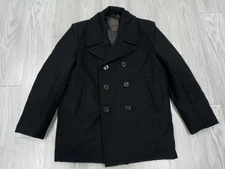 MIL-TEC U.S Navy Deck Jack/Pea Coat N-201, 50% Wool, Black, Medium, Used Exc.