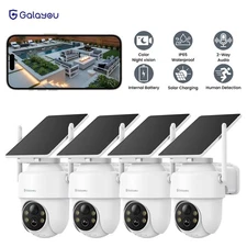 4PCS Galayou Wireless 2.4G WiFi Solar Security Camera System Smart Outdoor 3MP