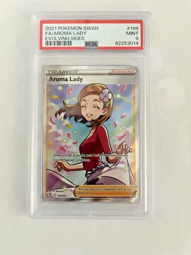 2021 Pokemon SWSH FA/Aroma Lady Evolving Skies #199/203 PSA 9 MINT Free Shipping