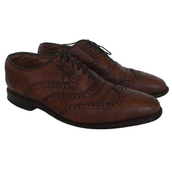 VTG Allen Edmonds McClain Shoes Mens 8.5 Brown Leather  display picture 3