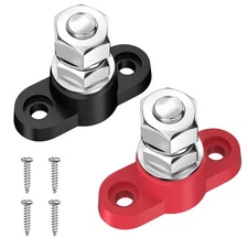 12V Power Distribution Block 3/8" Stud M10 Battery Bus Bar Positive Negative