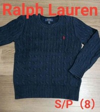Ralph Lauren Kids Cable Knit Sweater Navy S/P 8 130-140 Age 13 