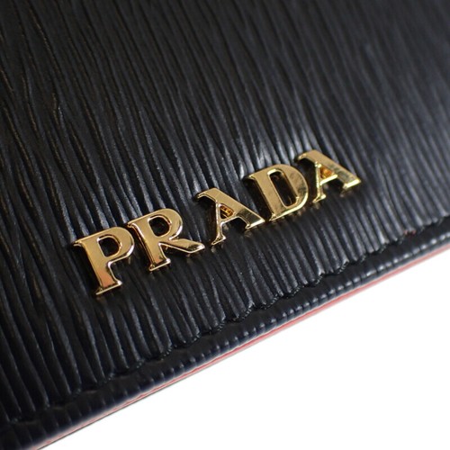 PRADA 1MC211 Kartenetui schwarz/rot Damen - Bild 10 von 11