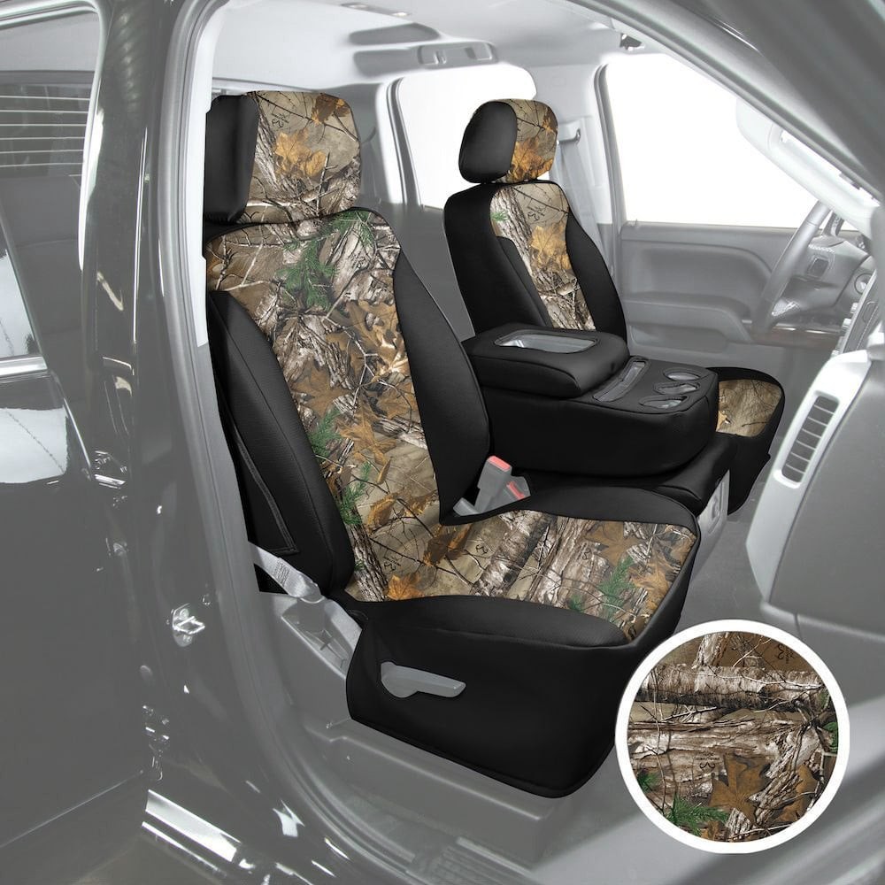 Saddleman 328199-31 Realtree Camo 1st Row XTRA w Black Custom Seat Covers