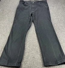 Duluth Trading Flex Fire Hose Pants Mens 40x34 Black Canvas Relaxed Fit