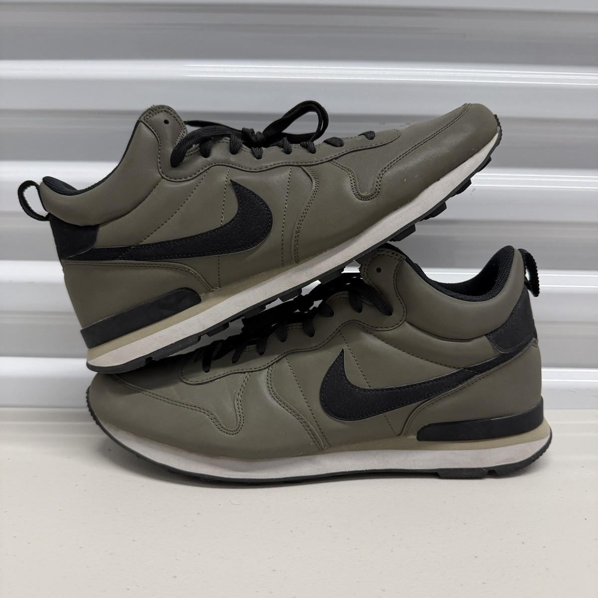 Nike Internationalist Mid QS 3M Green Reflective Shoes Size 12.5