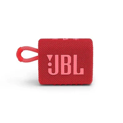 JBL Go 3 Waterproof Portable Speaker with Bluetooth, Built-in Battery, Red