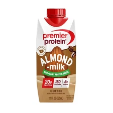 Premier Protein Almond Milk Shake, Coffee, 20g Protein, 11 Fl Oz, 4 Ct