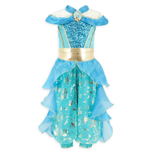 Jasmine Costume Dresses Kids 2-Piece Golden Trim 3T Disney Princess Girls Dress