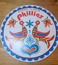Rare Philadelphia Phillies Pennsylvania Dutch Hex Sign 1970 Connie Mack Stadium